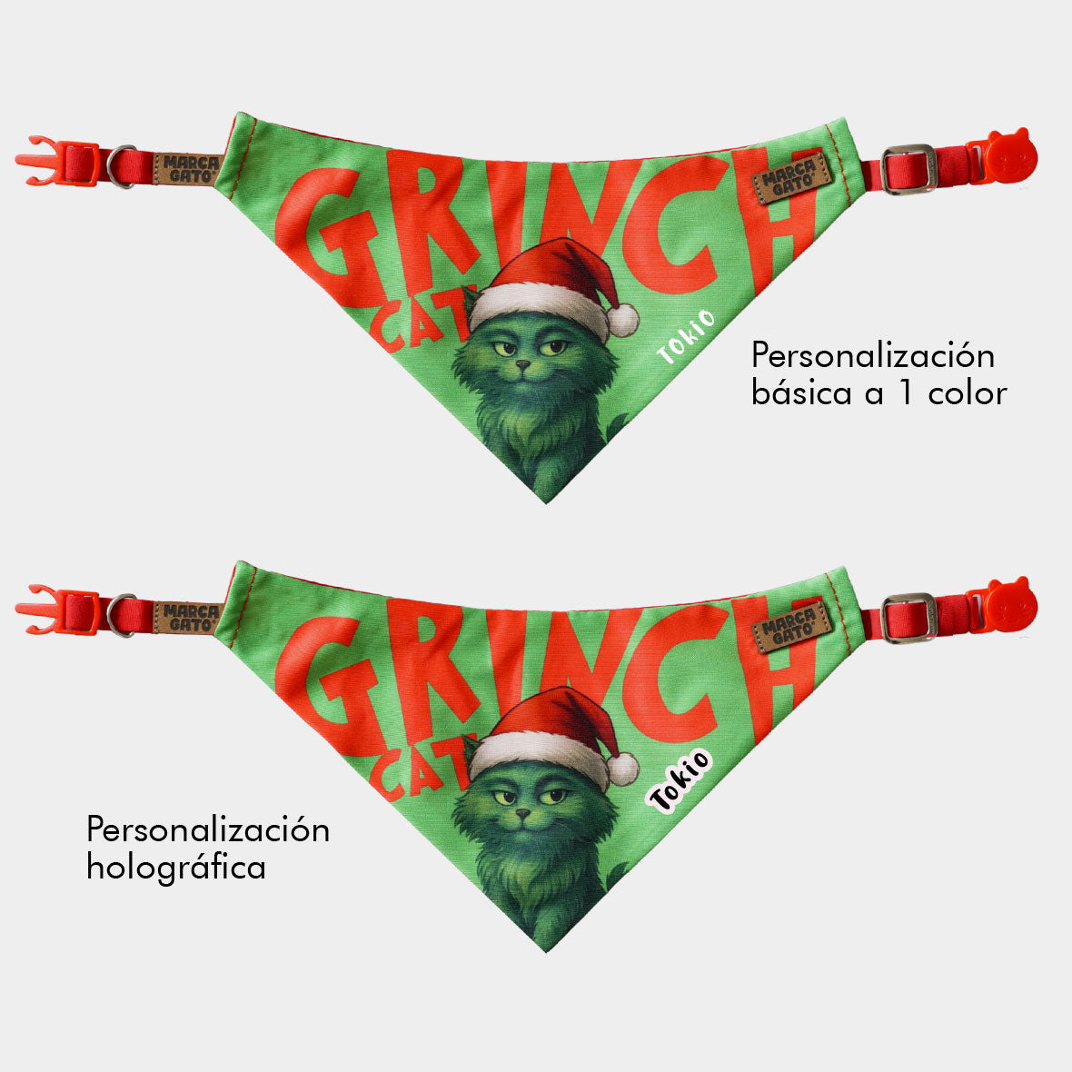 pañoleta personalizada de navidad para gatos