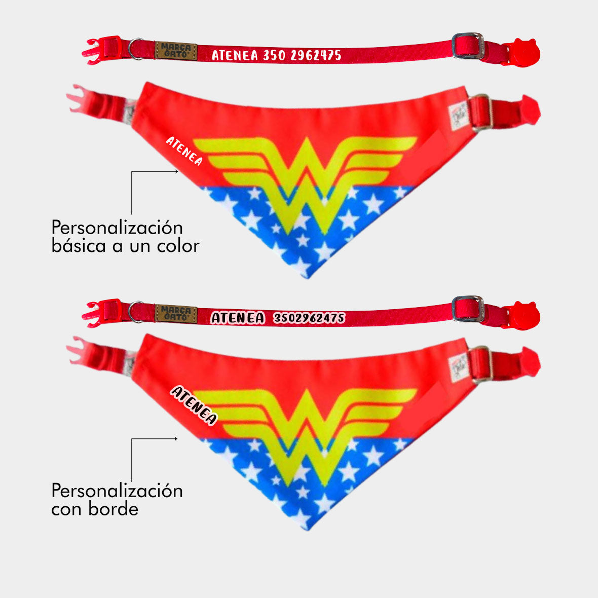 Pañoleta Wonder Woman tela PET