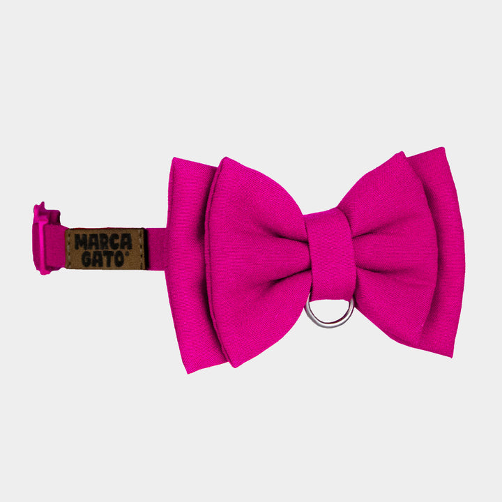 Corbatín fucsia para gato 