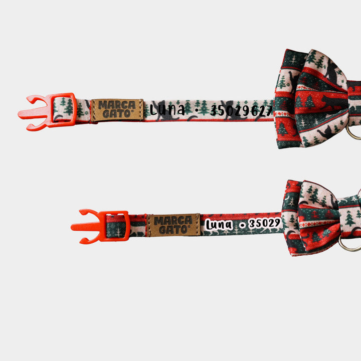 Corbatín NaviCat Forest para gatos corbatín de navidad corbatín personalizado