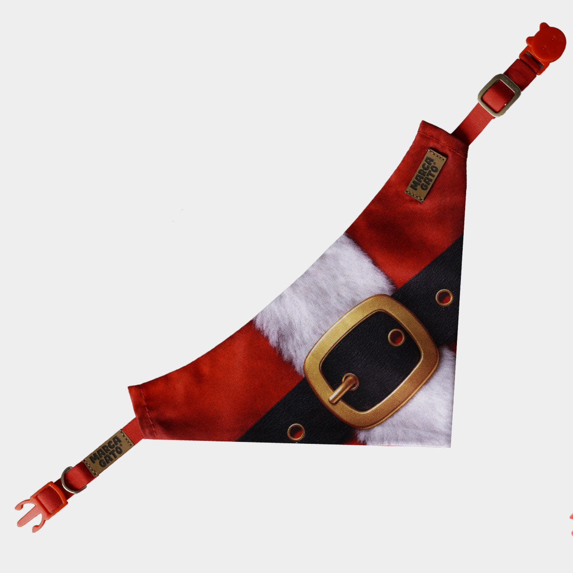 Pañoleta NaviCat Santa Paws pañoleta de navidad para gatos con broche de seguridad