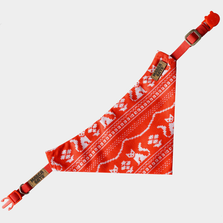 Pañoleta NaviCat Suéter Cat pañoleta de navidad para gatos con broche de seguridad