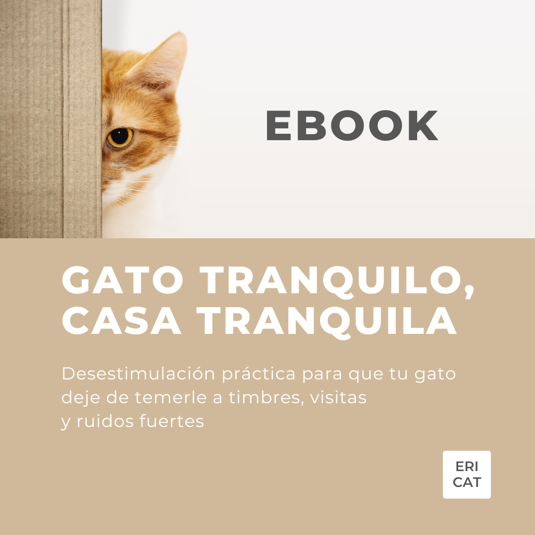 Ebook: ayudar a tu gato a superar el miedo a timbres, visitas, ruidos fuertes y pólvora