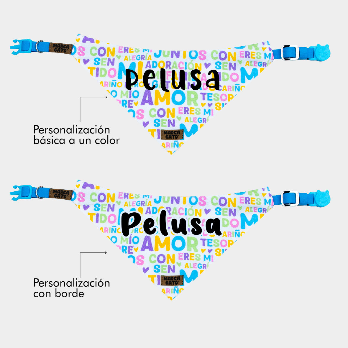 Pañoleta personalizada para gatos - pañoleta mantra michi