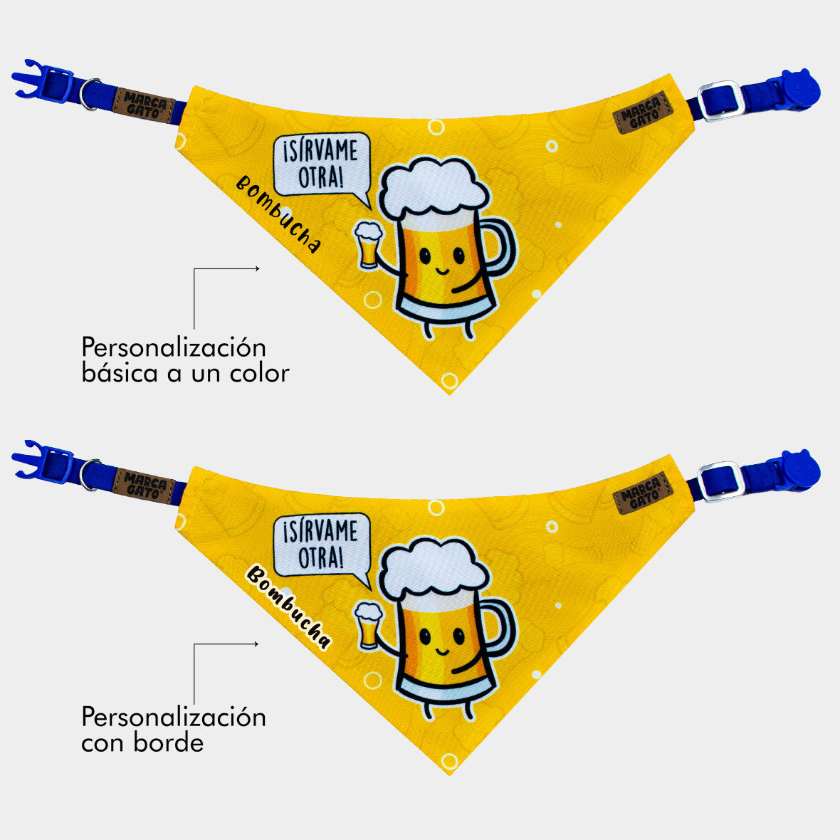 Pañoleta personalizada para gatos - pañoleta Michi pola Sírvame otra