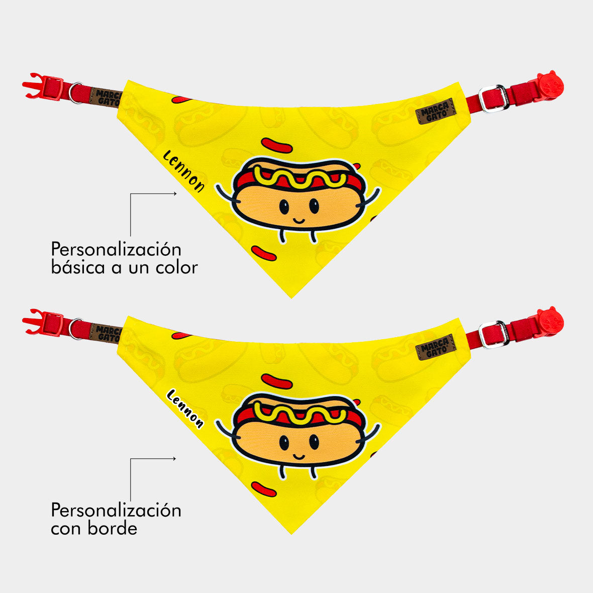 Pañoleta personalizada para gatos - pañoleta hot cat