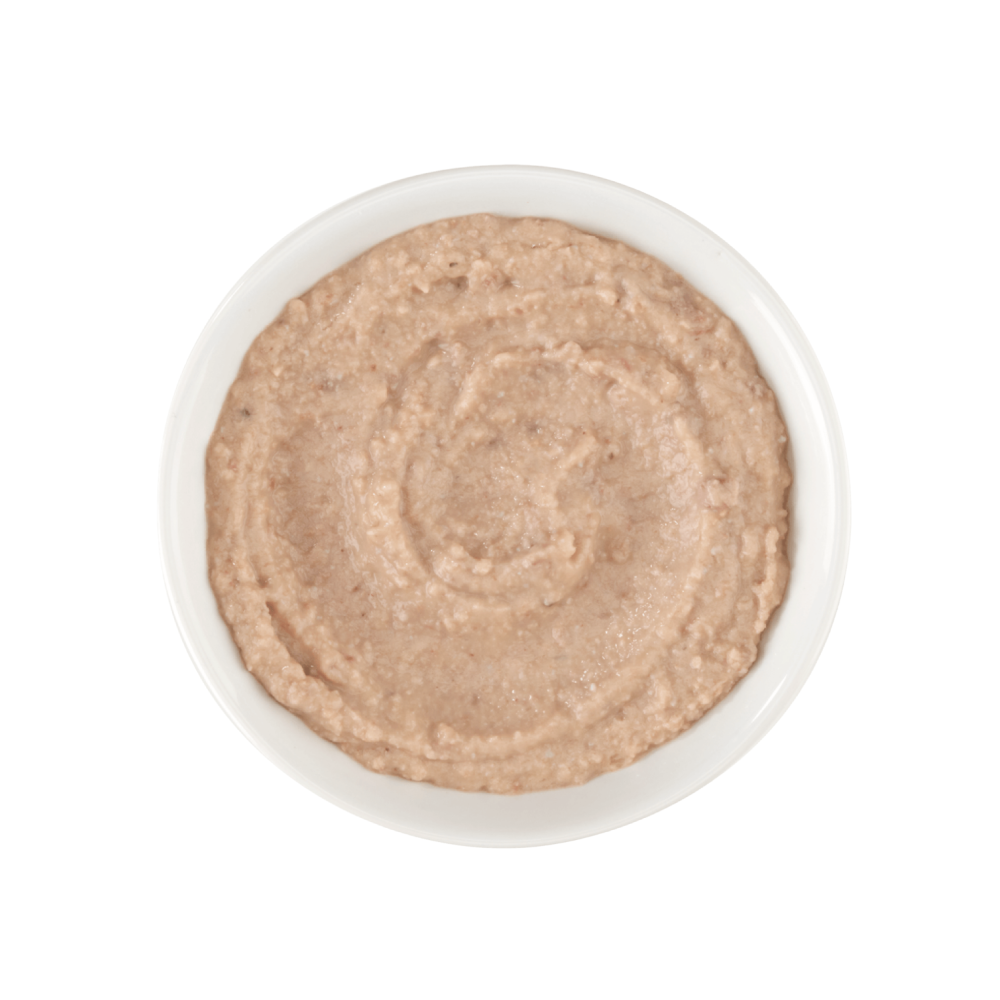 Alimento húmedo para gatos con pollo real, hígado, molleja y corazón. Alto en proteínas, con caldo hidratante, textura suave y libre de OGM