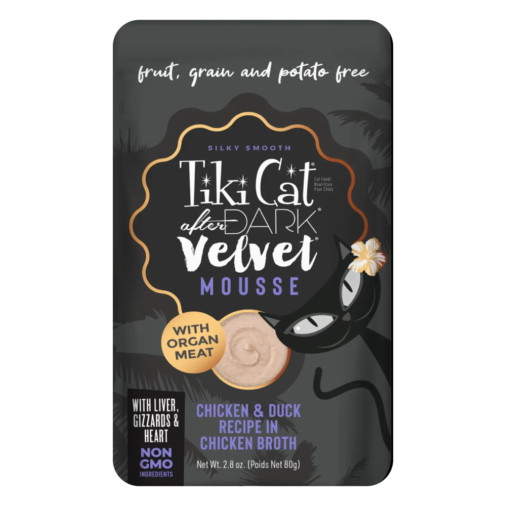 Alimento húmedo para gatos con pollo real, hígado, molleja y corazón. Alto en proteínas, textura suave, caldo hidratante, sin cereales ni papas, libre de OGM