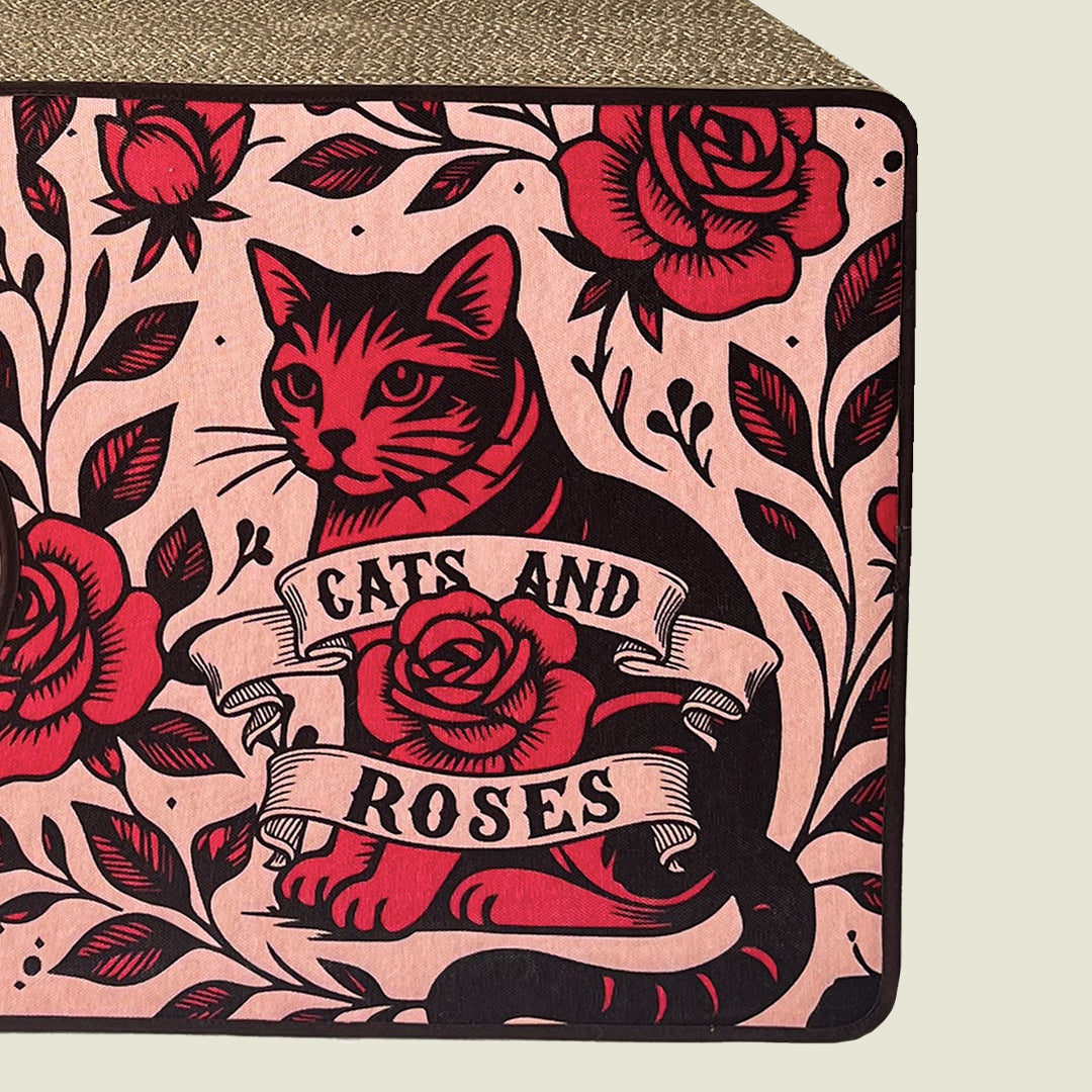 Rascador para gato Horizontal tipo cueva coleccion Cats and rose