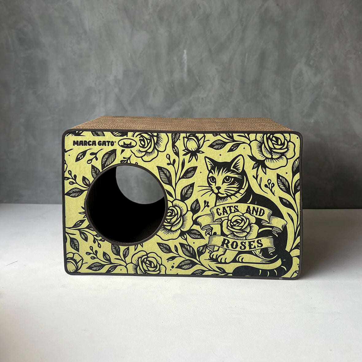 Rascador para gato Horizontal tipo cueva coleccion Cats and rose