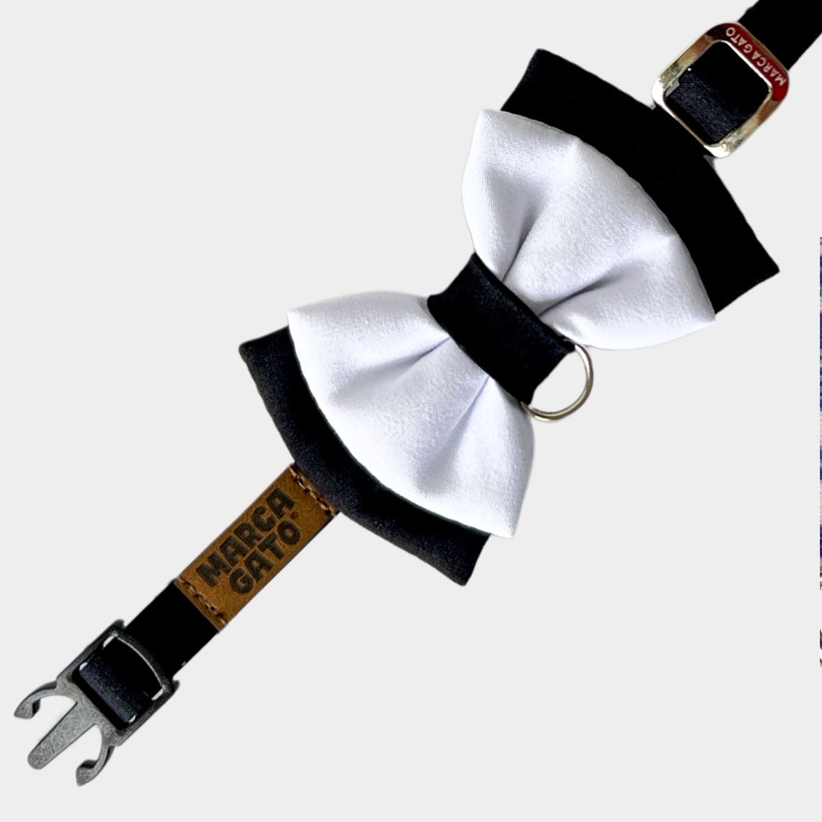 Corbatín para gatos unicolor elegante broche liberación automática ajustable seguro