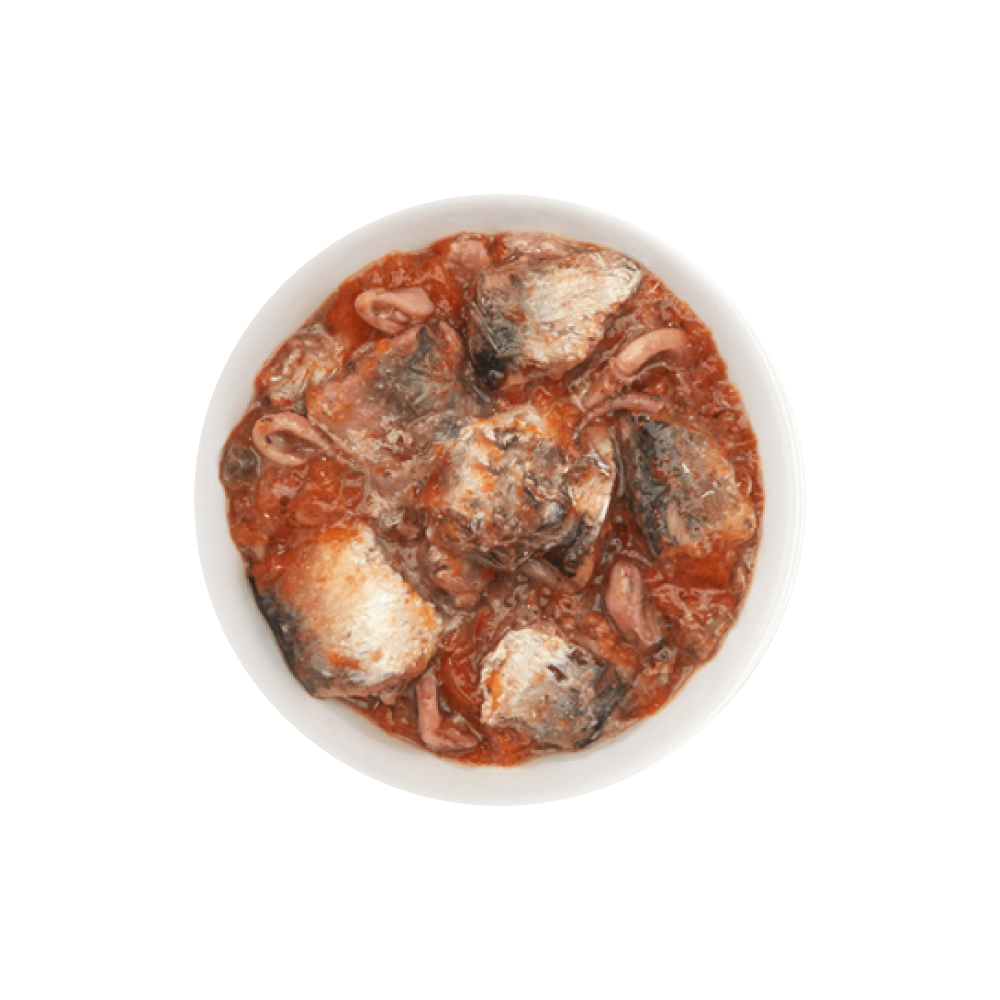 Lata de comida humeda par agatos, sardina y caballa