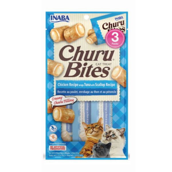 Inaba Churu bites para gatos - Atún con Vieira