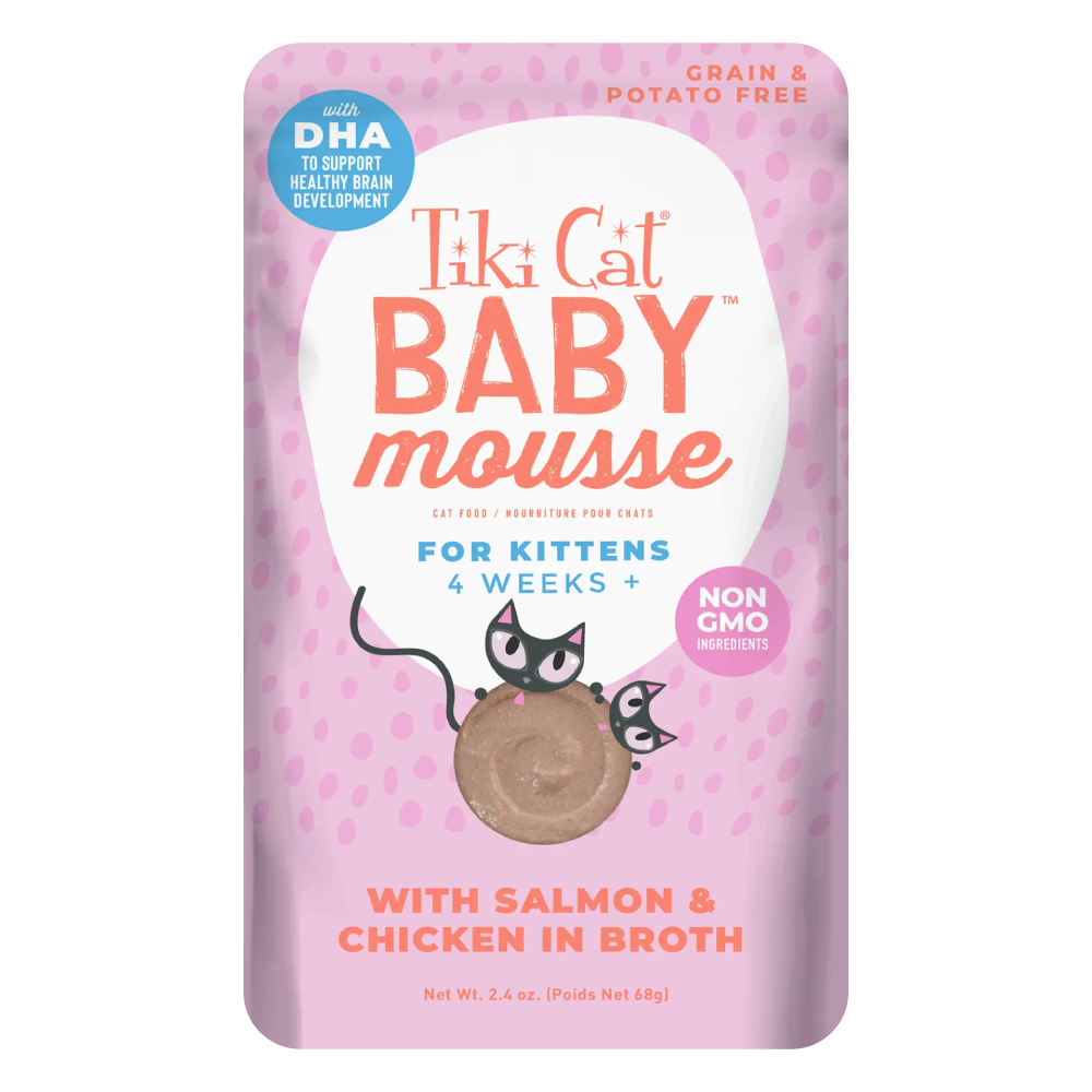 Muss de salmo y pollo para gatos bebes