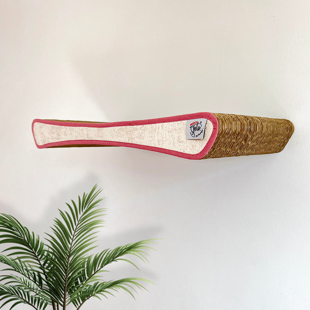 Rascador quecito de carton corrugado doble pared horizontal para gato para pared.