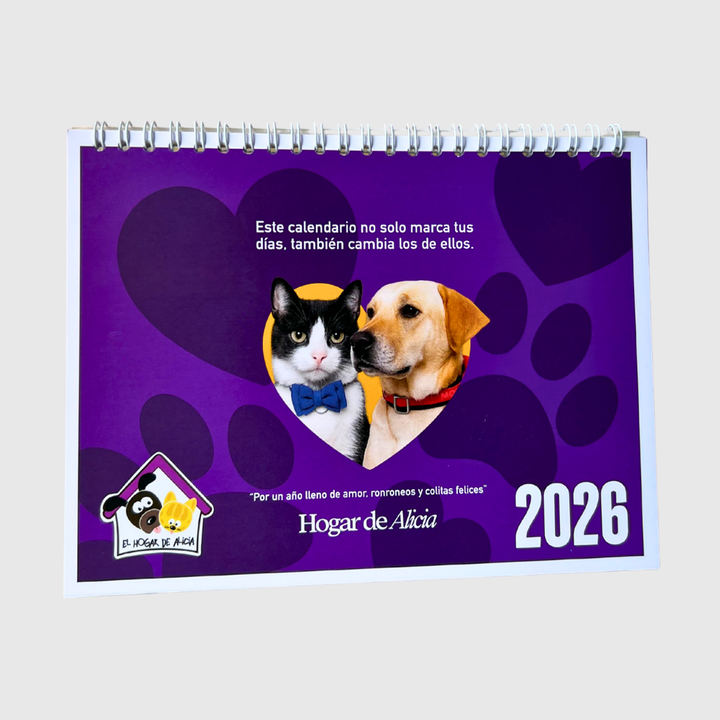 Calendario 2026 planeador, organizador, calendario solidario 