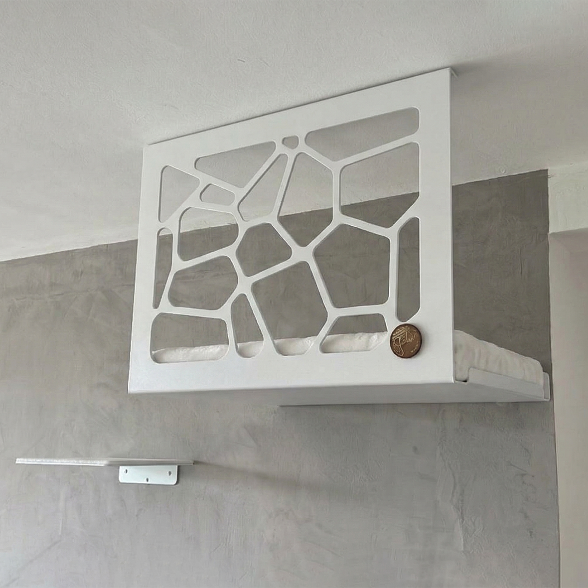 Cama para gatos con anclaje a la pared y techo. colchón fácil instalación drywall 20kg