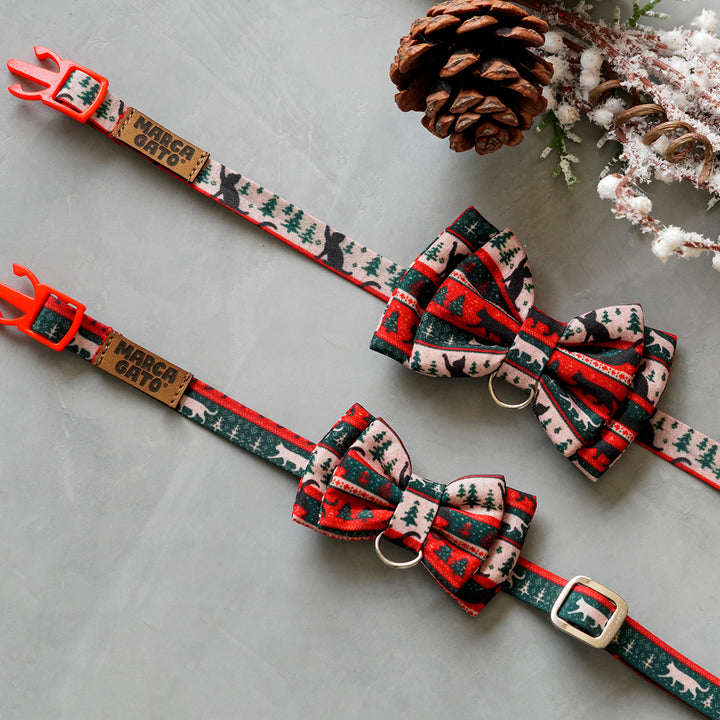 Corbatín NaviCat forest para gatos corbatín de navidad