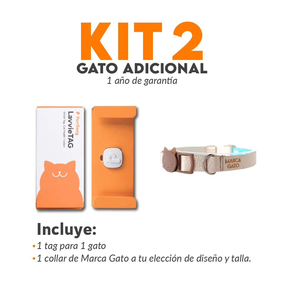 Lavvie TAG kit gato adicional + Collar