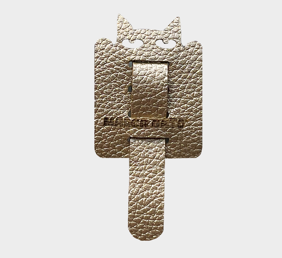 Organizador de cables de cuero vegano con forma de gato