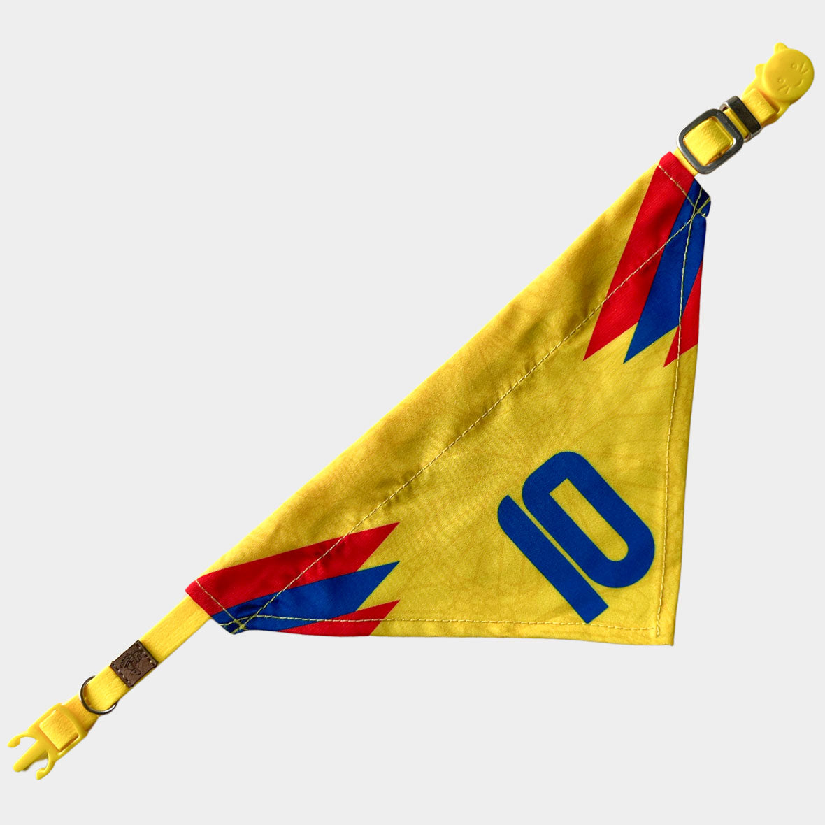 Pañoleta gatos selección felina Colombia mundial 2026 mascota broche de seguridad