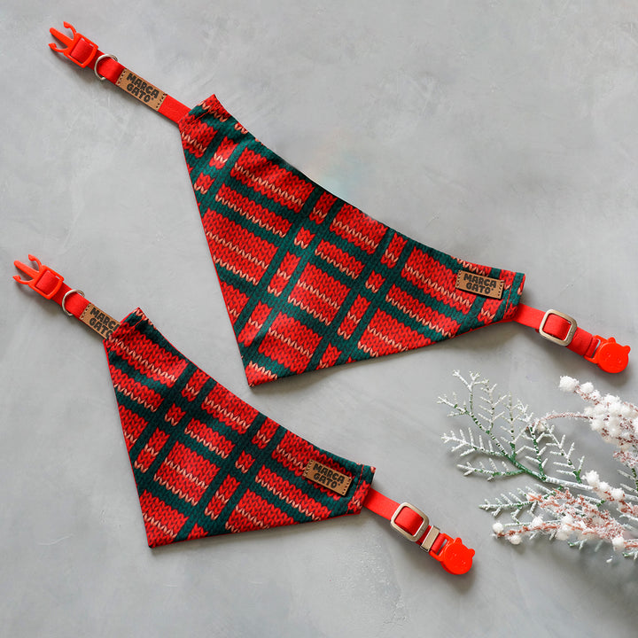 Pañoleta NaviCat Christmas pañoleta de navidad para gatos con broche de seguridad 