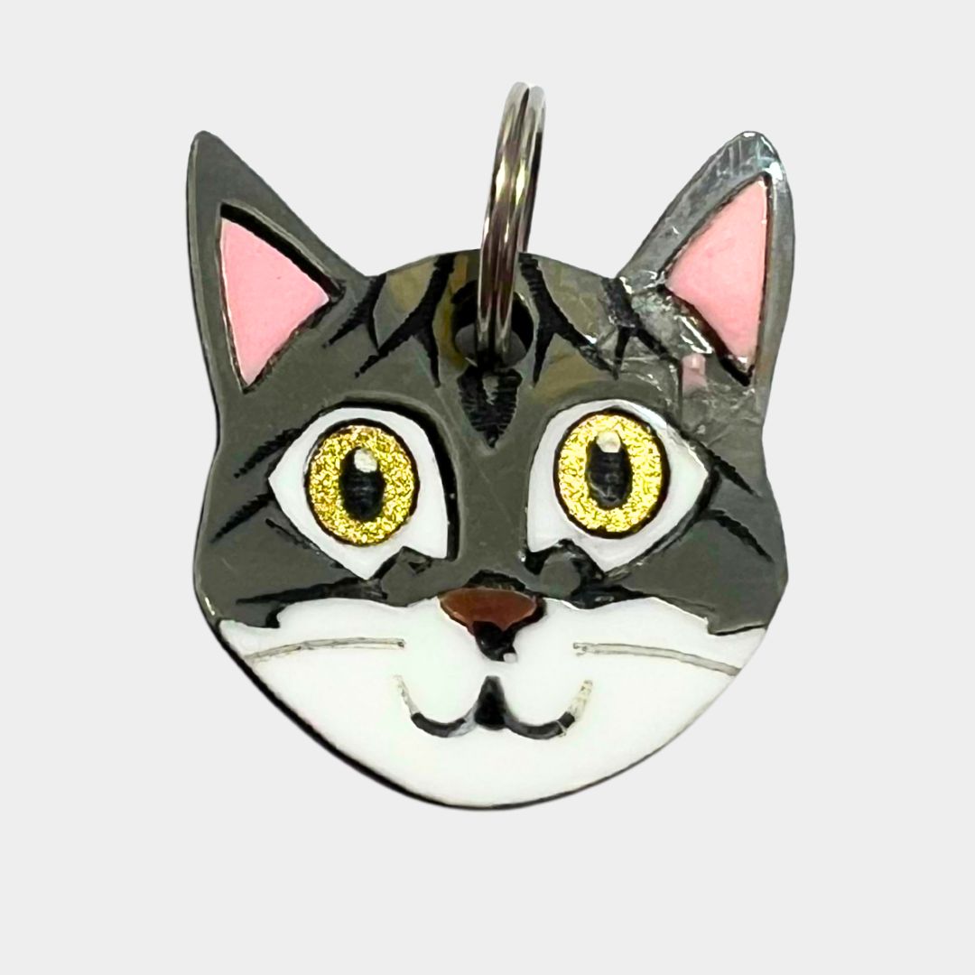 
plaquitas de identificación para gatos - paquitas ID - plaquitas personalizadas
