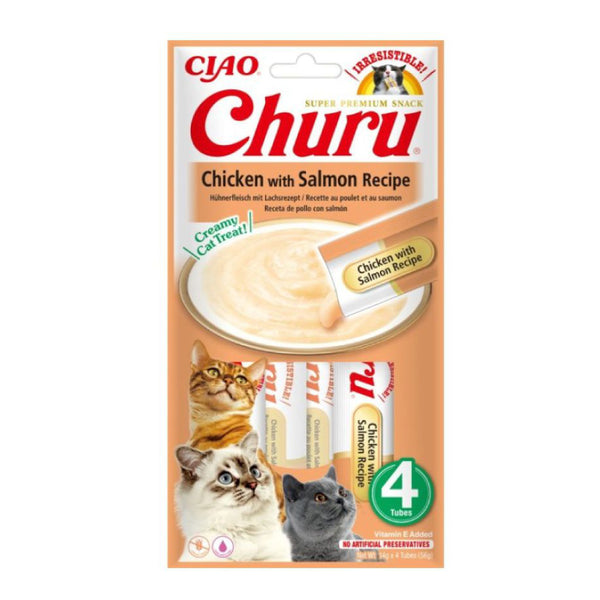 Inaba Churu para gatos - Pollo con Salmón