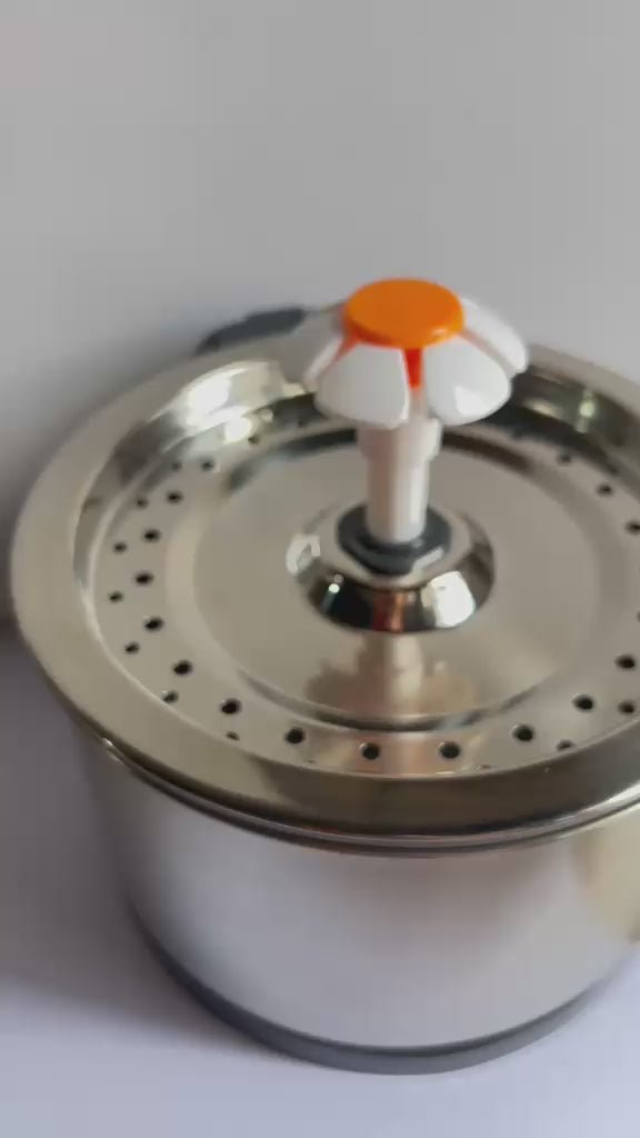 Fuente de agua para gatos 2,5 L con filtro y grifo de flor