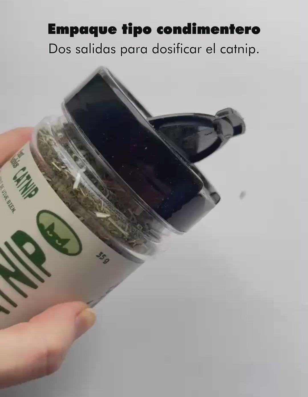Cat Nabis, catnip o hierba gatera para gatos en frasco tipo condimentero de 35 g