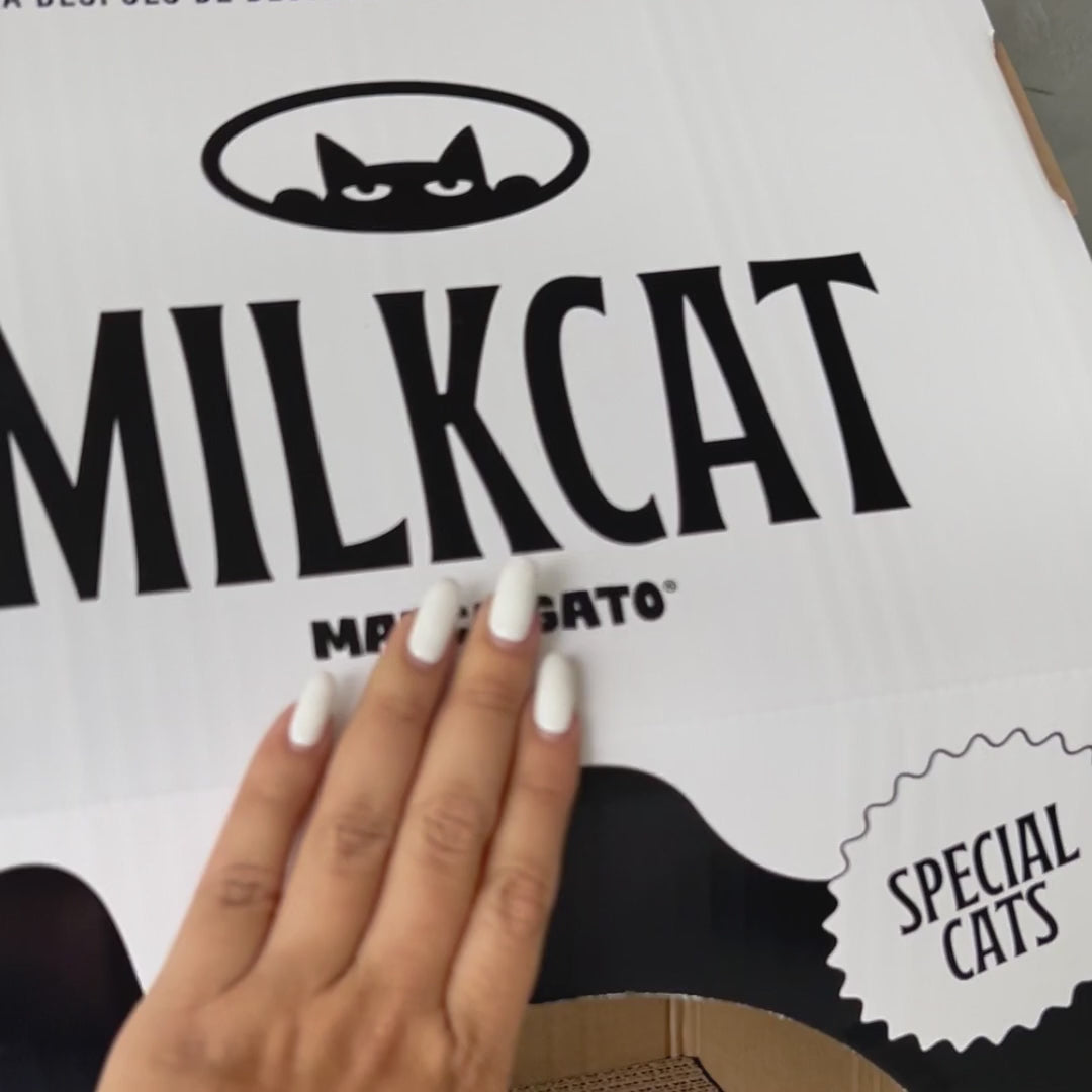 Caja Rascador Gatos Estilo Retro Caja Leche Cartón Cueva Decoración MilkCat