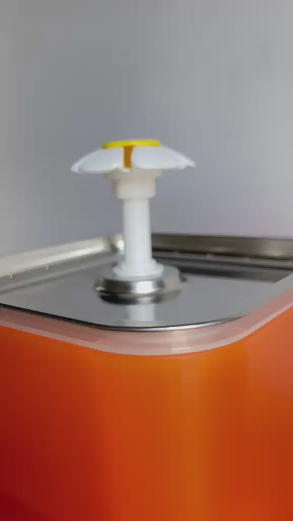 Fuente de agua para gatos de 2,5 L con filtro y bandeja de acero inoxidable · Naranja
