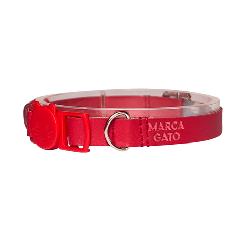 Collar Cuero Vegano - Rojo